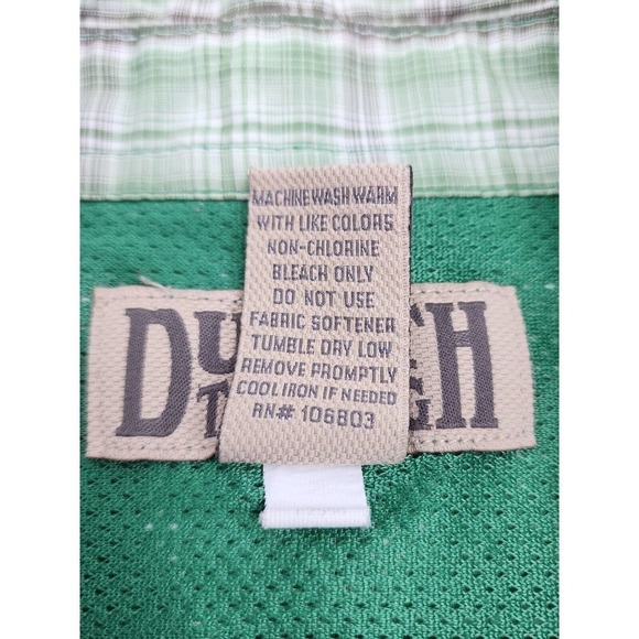 Duluth Trading Mens Green Plaid Long Sleeve Shirt Vented Fishing Hiking 2XL Tall - Picture 8 of 8